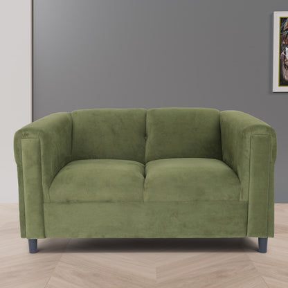 Trinity Suede Loveseat Sofa - Green