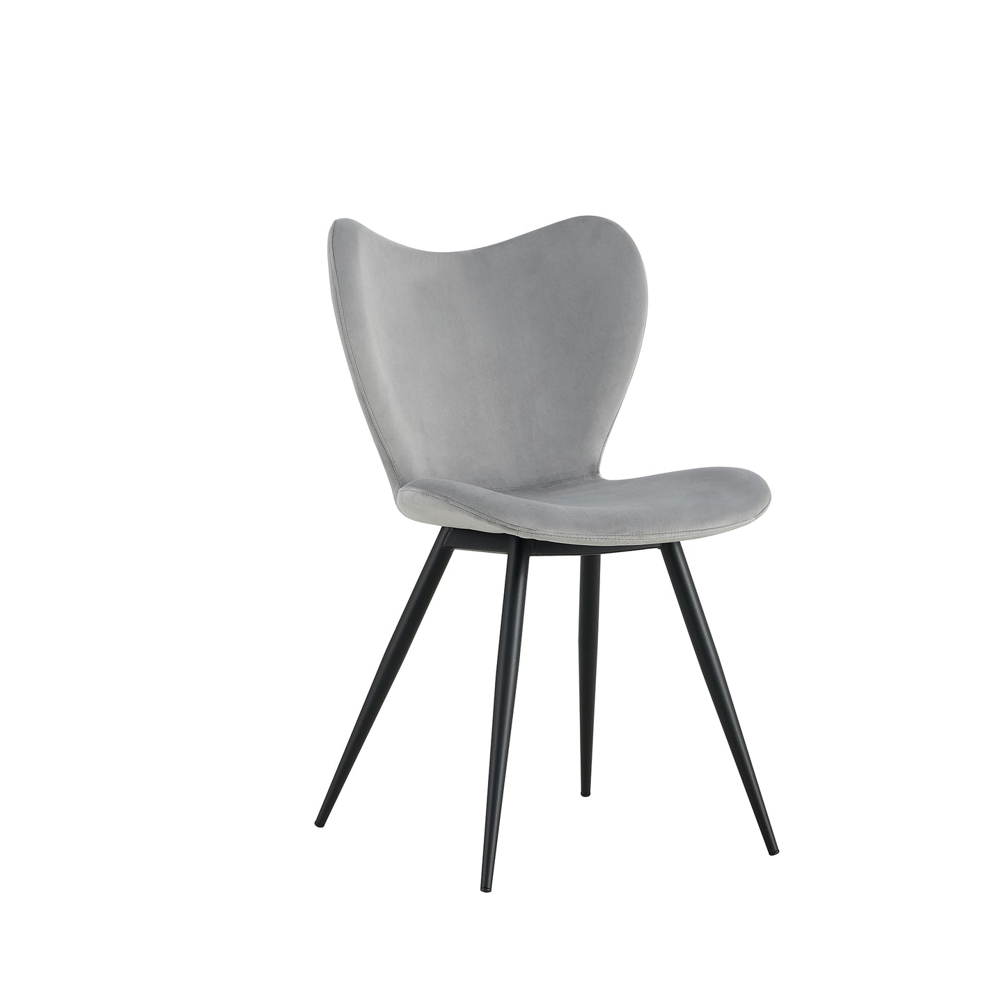 Riva Velvet Dining Chairs (Set of 2) - Gray