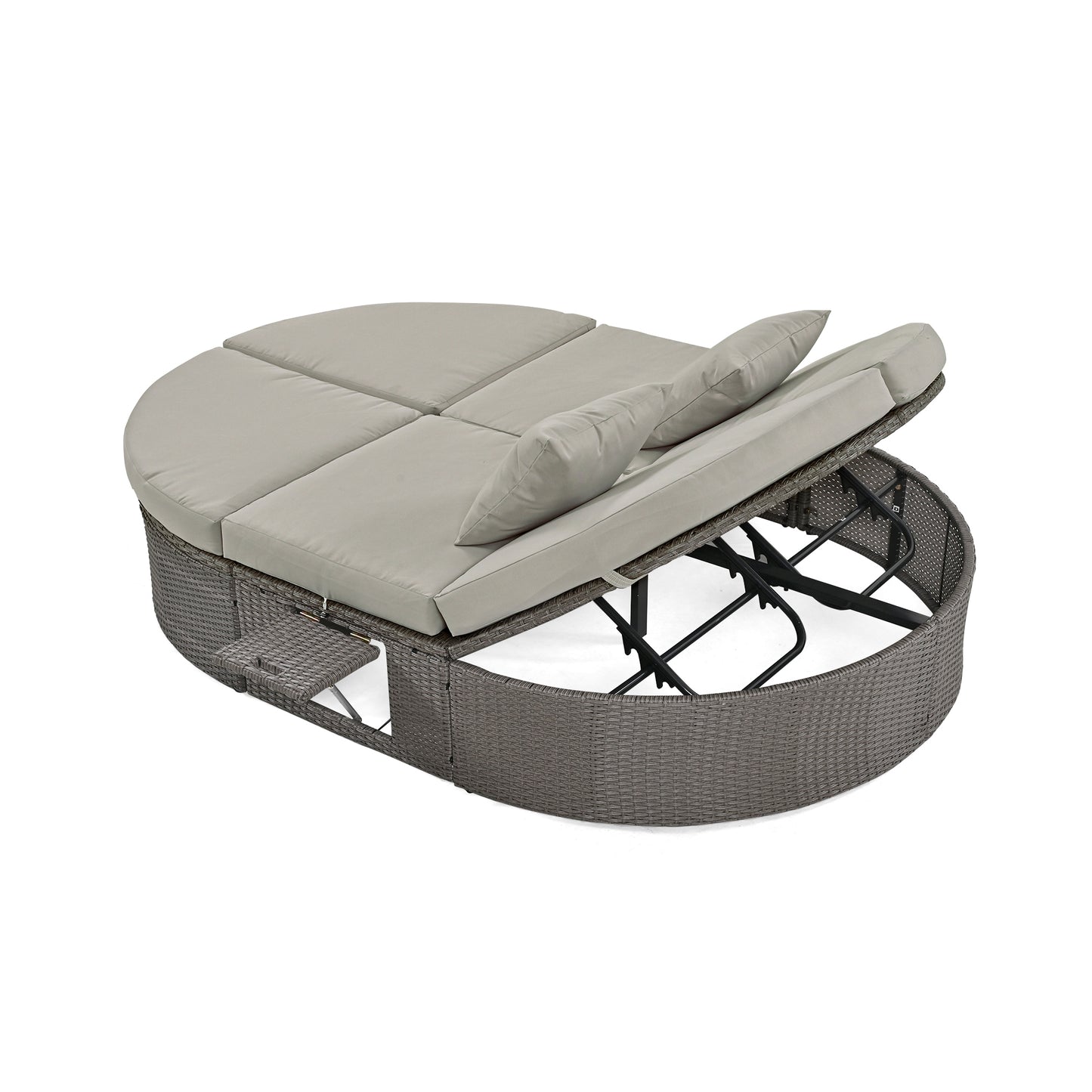 Burley Outdoor Sun Bed Patio 2-Person Daybed - Gray