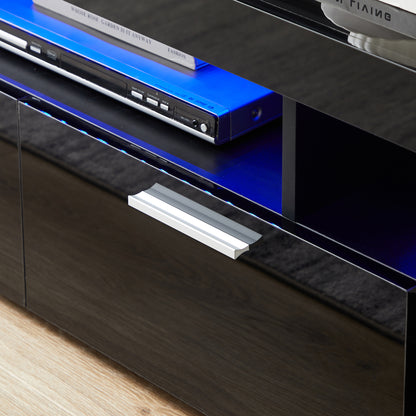 Lacey TV Stand with LED light - Black