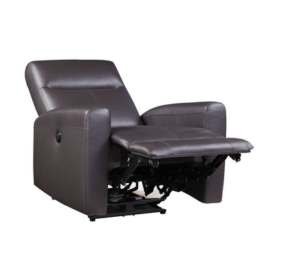 Blane Top Grain Leather Recliner (Power Motion) - Brown