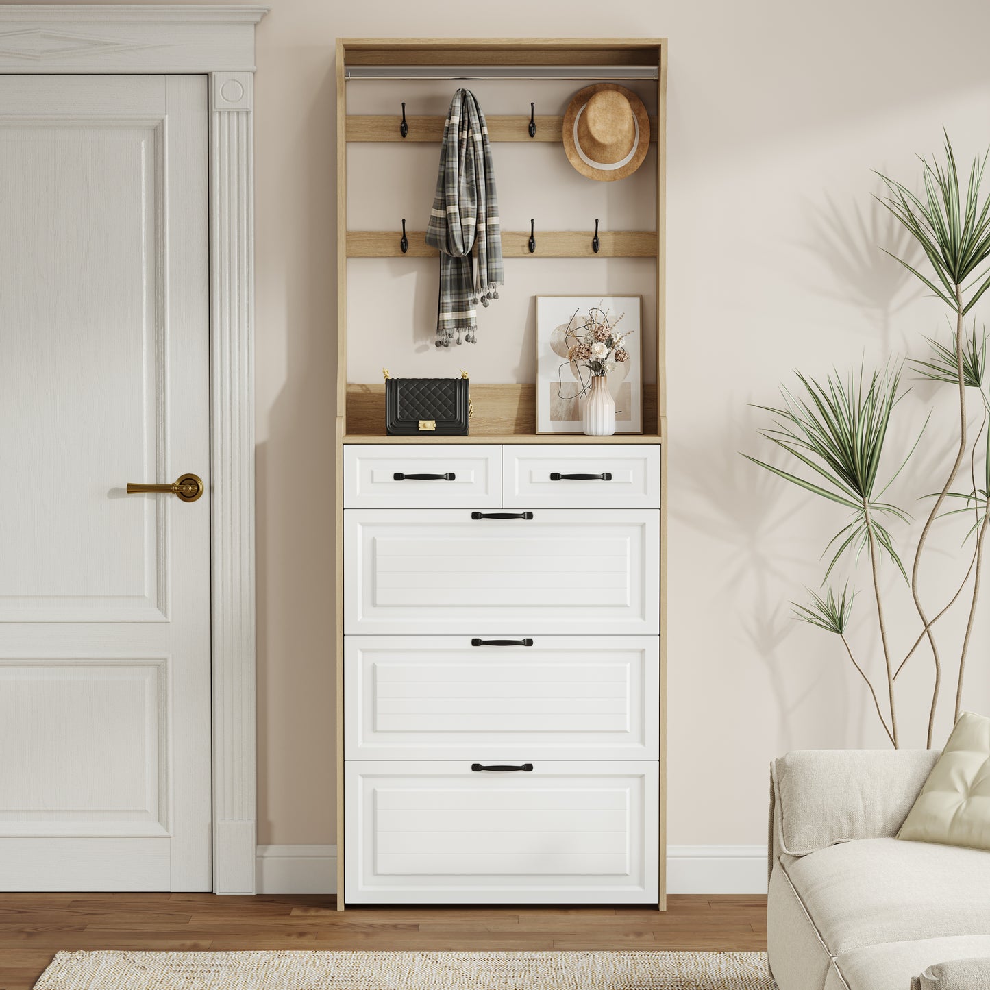 Chelsea Shoe Storage Cabinet - White