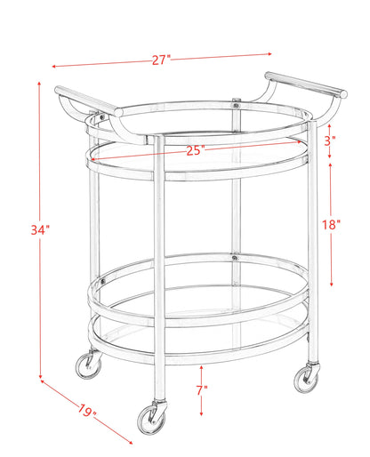 Roslyn Bar Carts - Gold