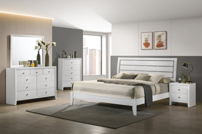 Winston King Size Bed - White