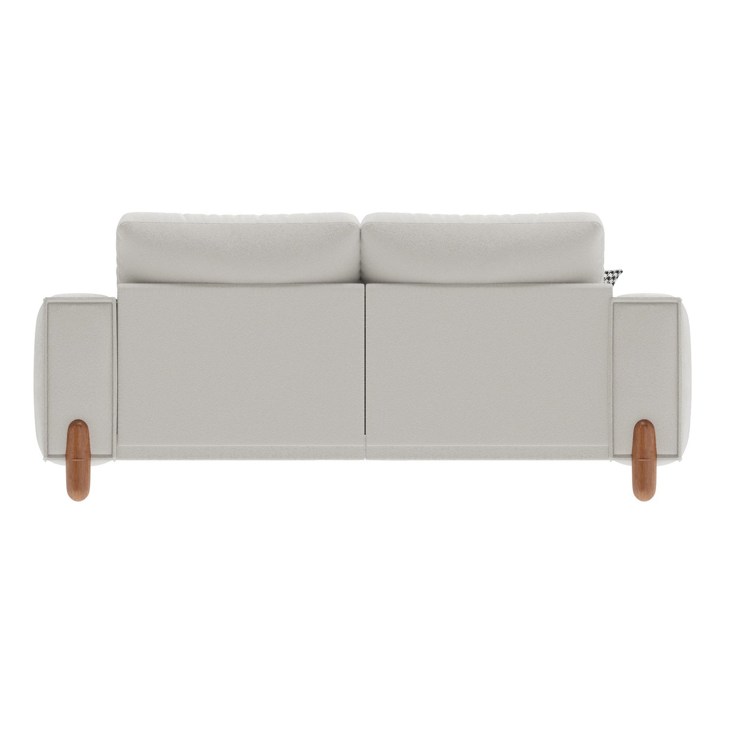 Wise Teddy Fabric Upholstered Loveseat Sofa - White