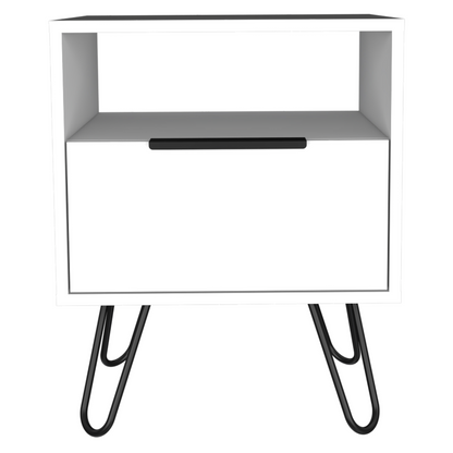 Augusta Single Door Nightstand - White