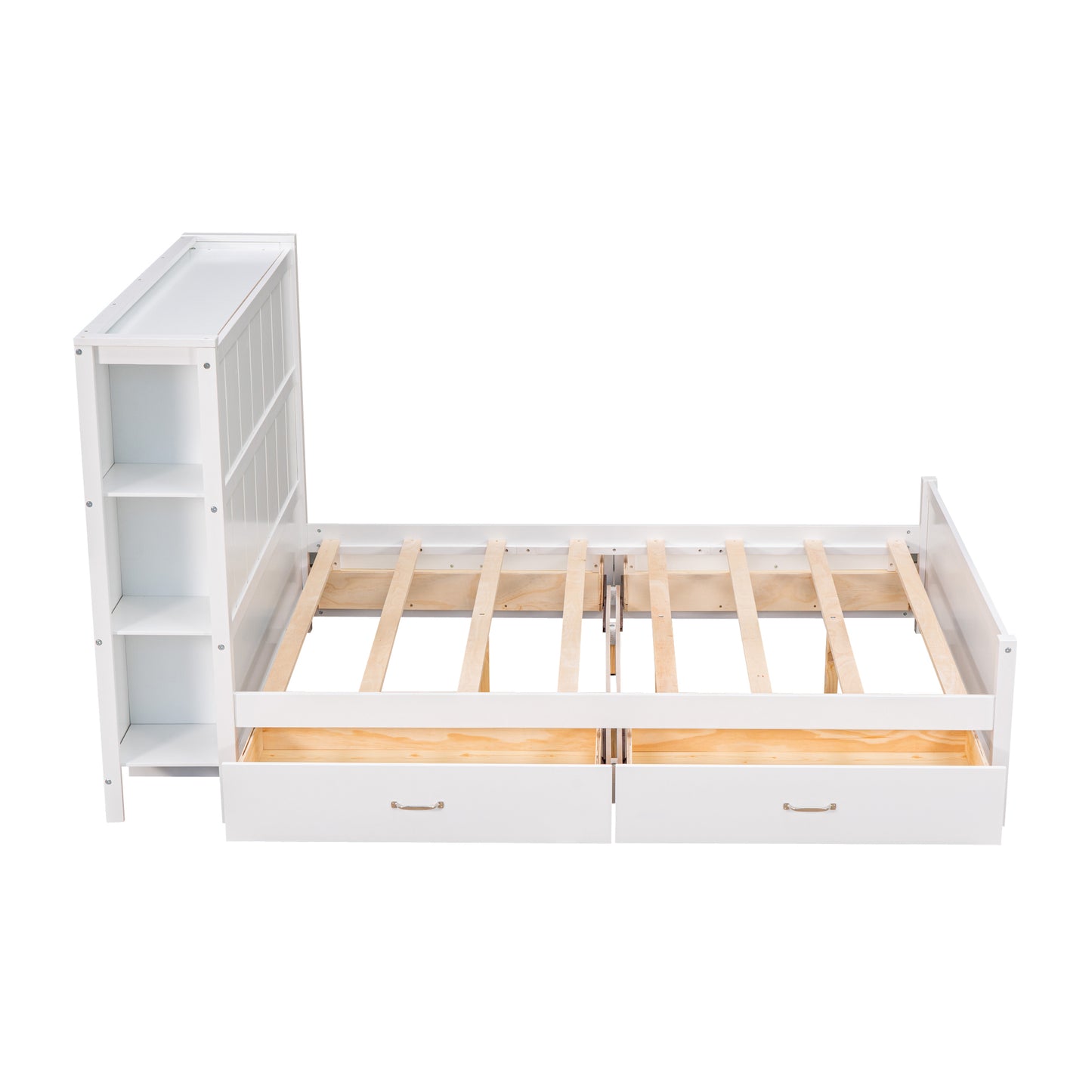 Zeal Full Size Platform Bed w Storage - White