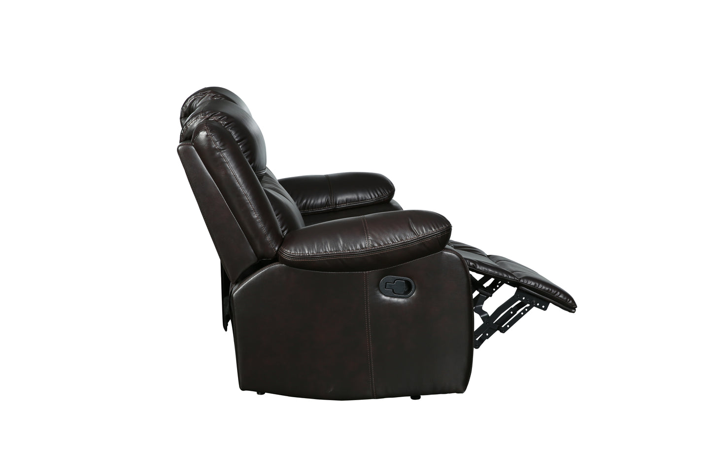 Noor Leather-Air Reclining Loveseat - Brown