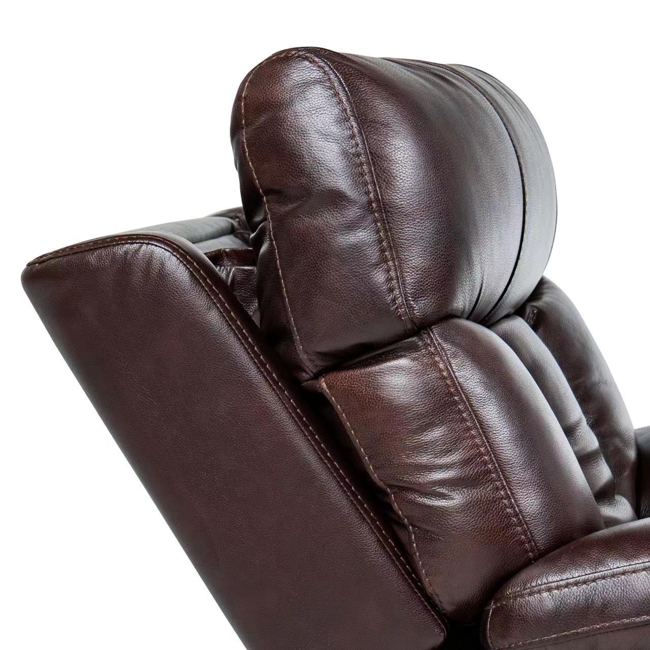 Wiley Leather Gel Chocolate Brown 38.5 Width Zero Gravity Power Recliner