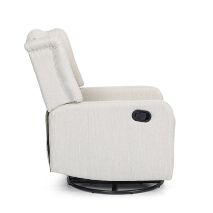 Mylo Manual Recliner Chair with 360-Degree Swivel - Beige