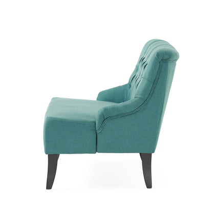 Nicole Velvet Loveseat - Teal