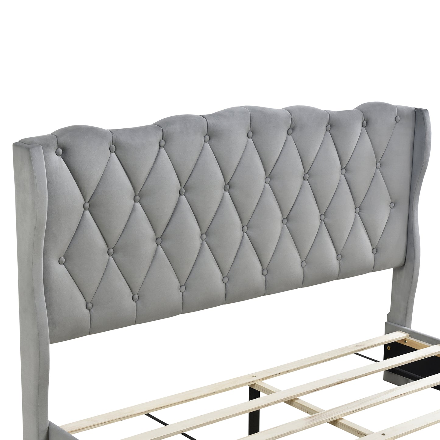 Valencia Queen Size Platform Bed - Gray