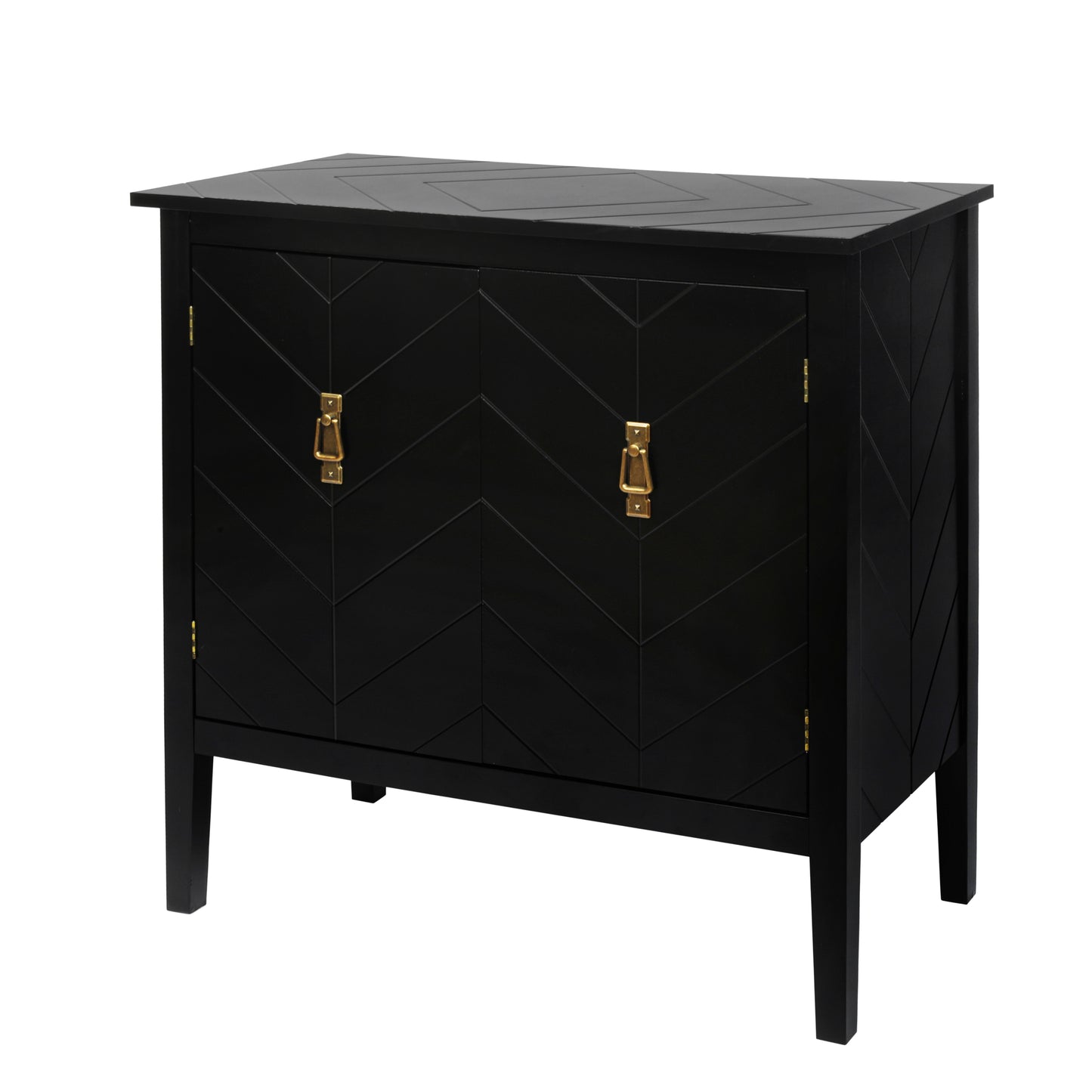 Aaron 2 Door Wooden Cabinets - Black