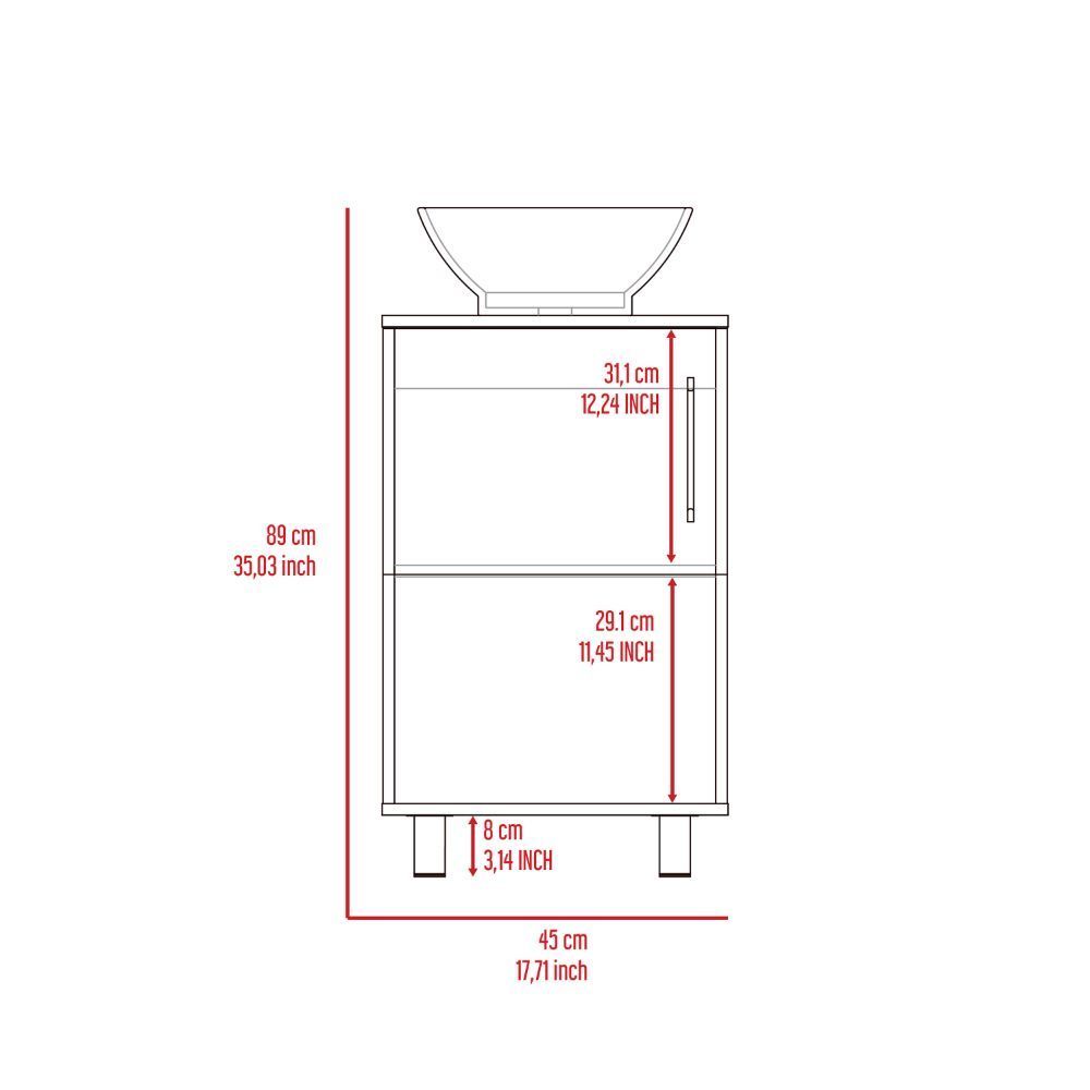 Charm 1-Shelf Single Bathroom Vanity - Black