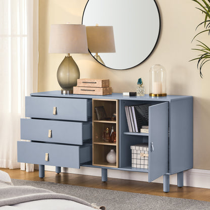 Haru Storage Wooden Cabinet - Blue