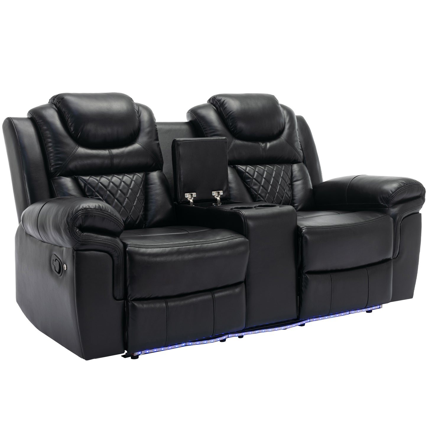 Milo 3 Pieces Recliner Sofa Sets - Black