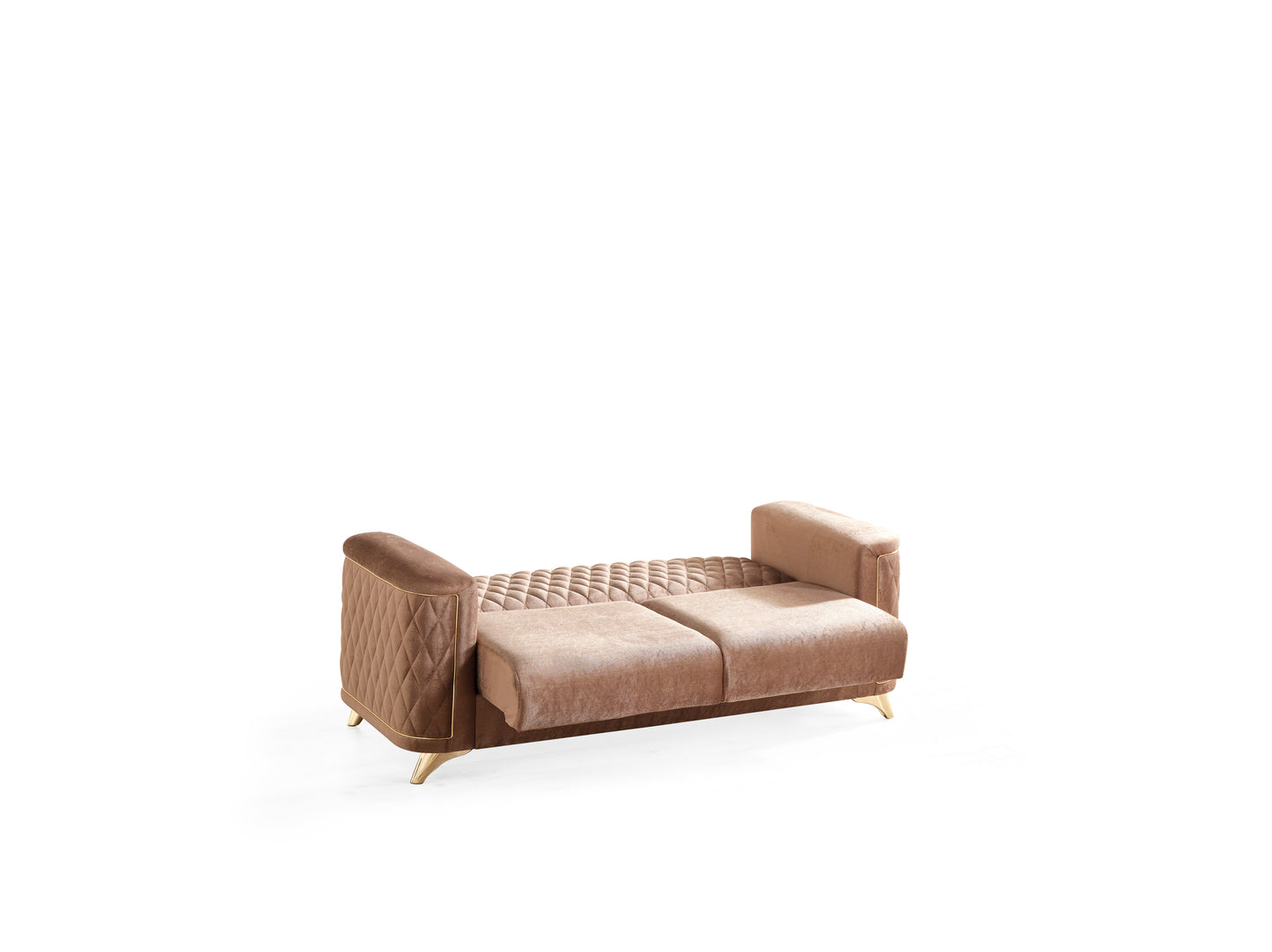 Luna Modern Style Loveseat - Copper