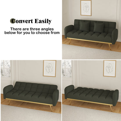 Sonic Convertible Sofa Bed- Green