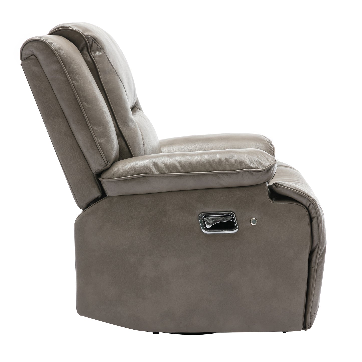 Meyer 360° Swivel and Rocking Manual Recliner Chair with a LED - Gray