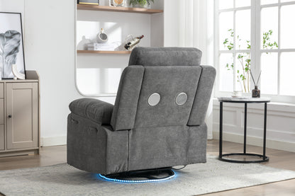 Aspen Power Recliner Glider Chair With Bluetooth Speaker - Dark Gray