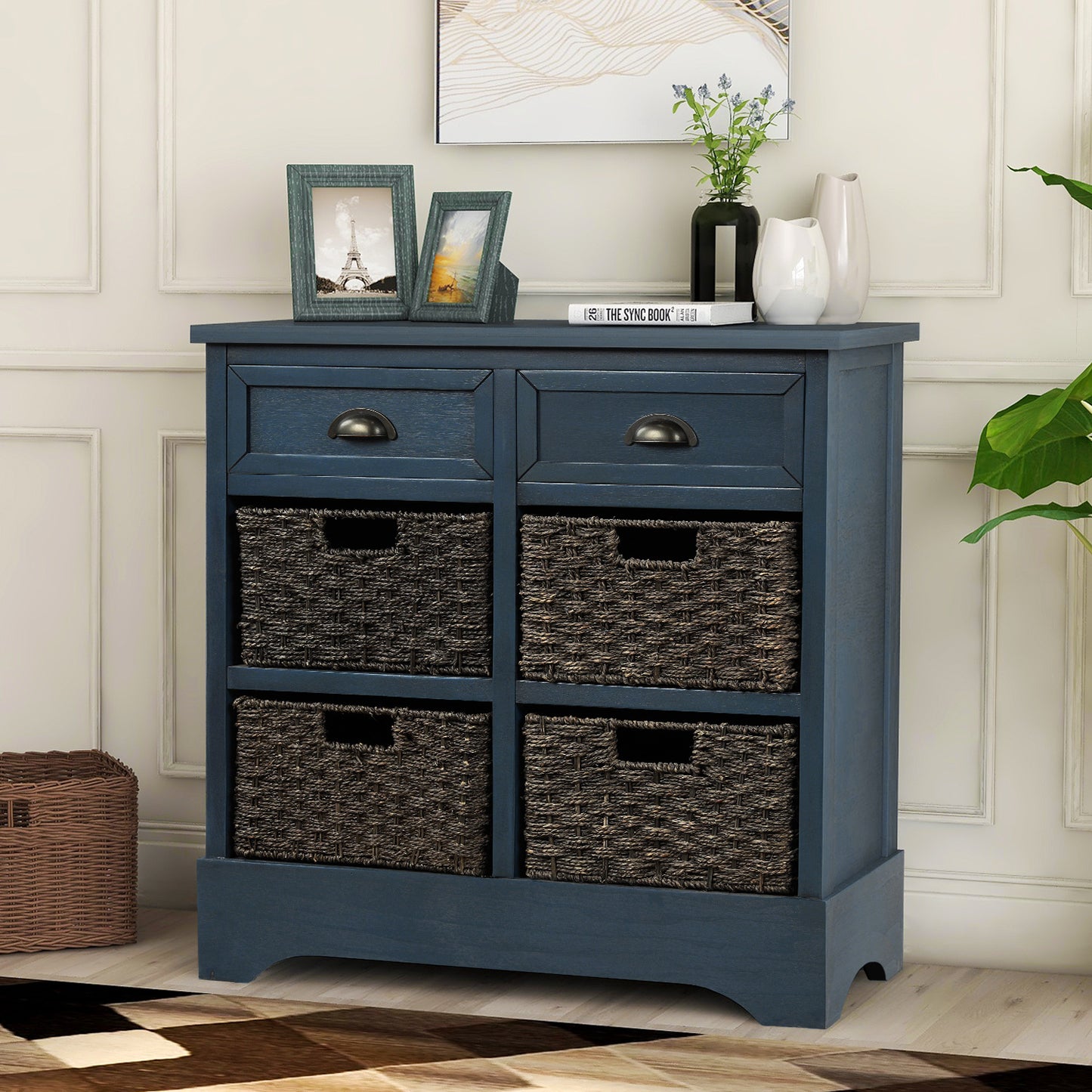 Trex Rustic Storage Cabinet - Antique Navy