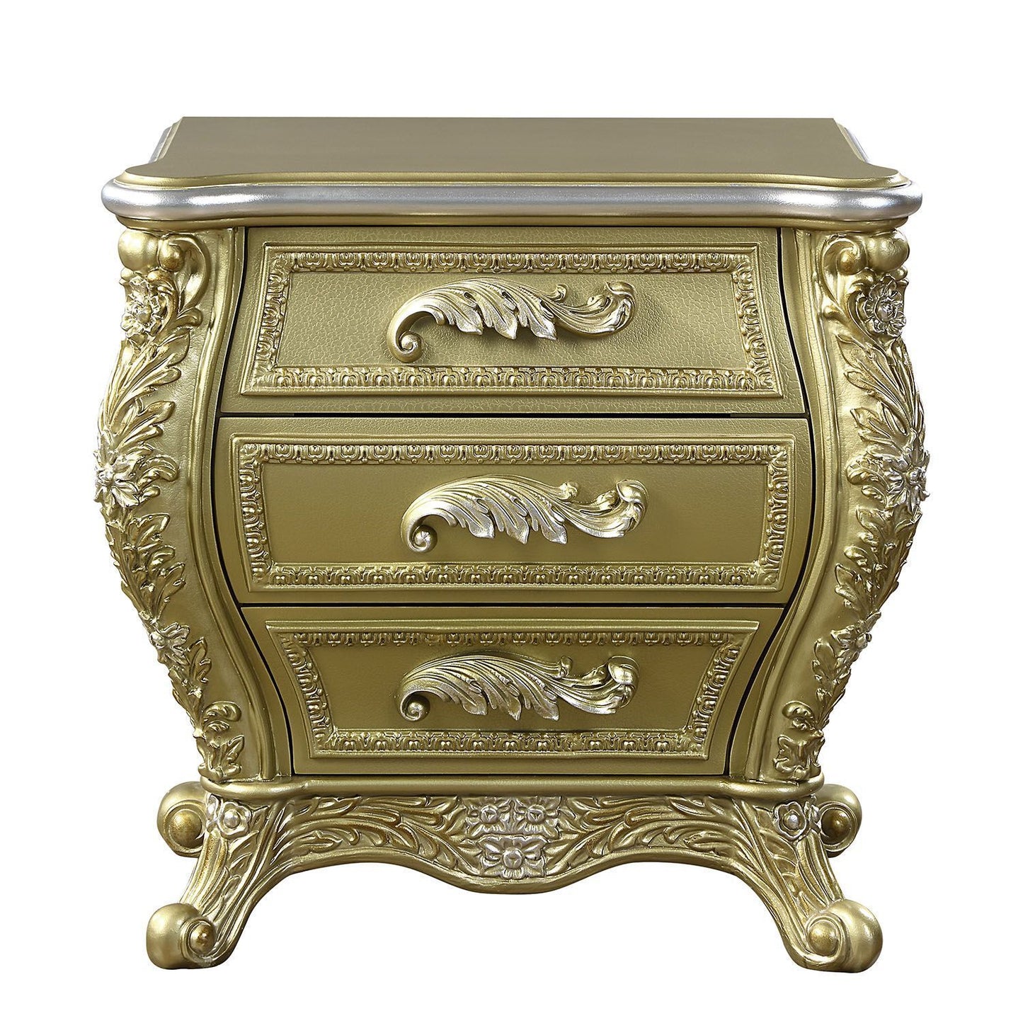 Cabriole Nightstand - Gold