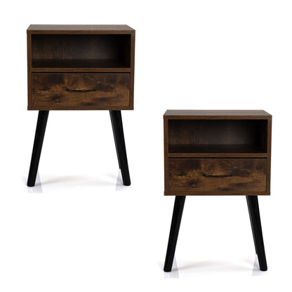 Tudor Nightstand  ( Set of 2) - Brown