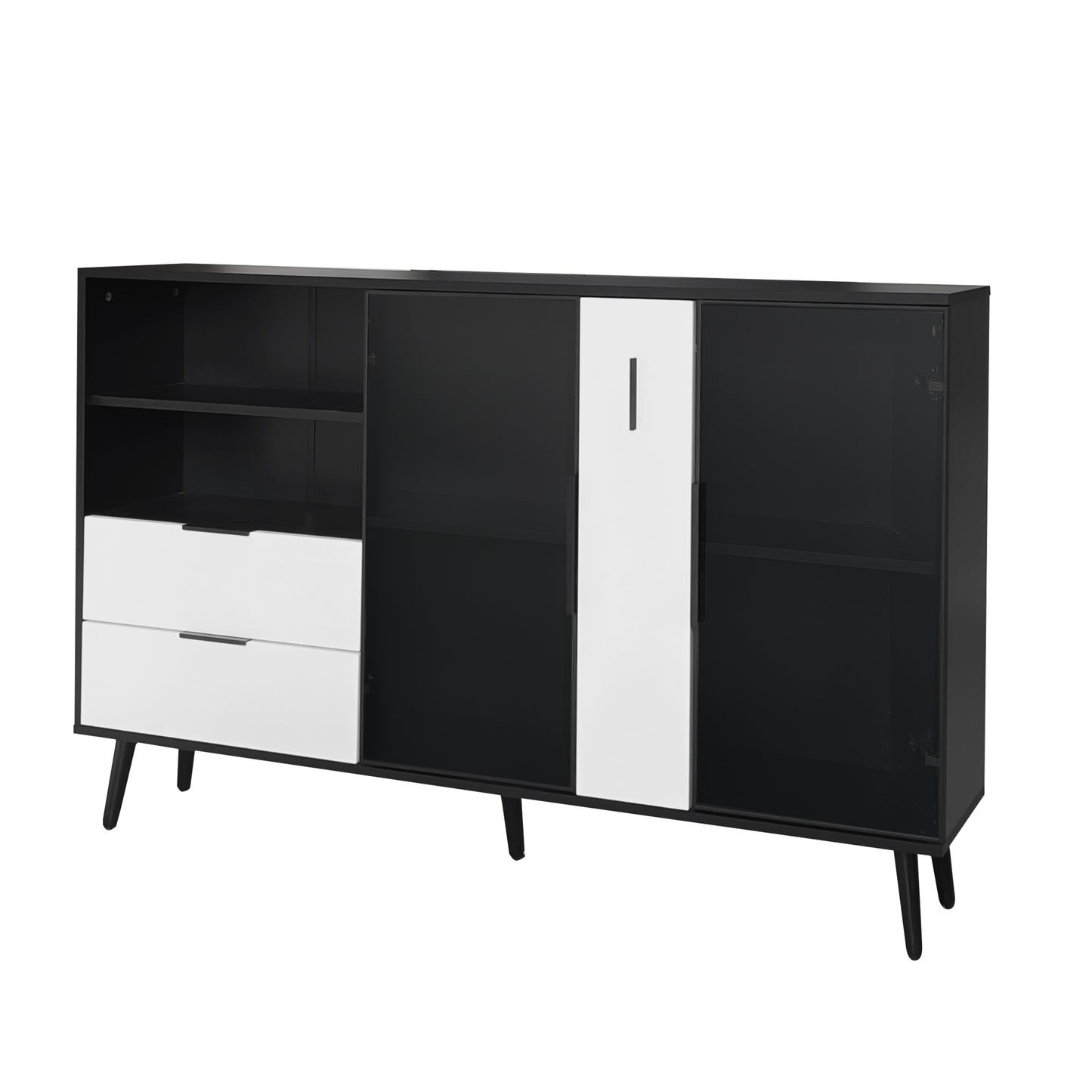 Bella Storage Cabinet - Black/White