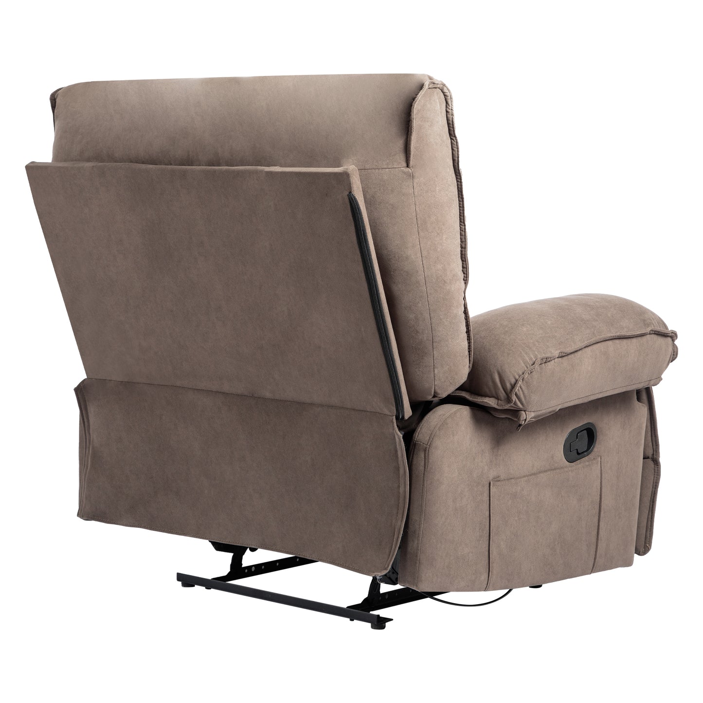 Kenzo Oversized Manual Recliner Chair - Brown