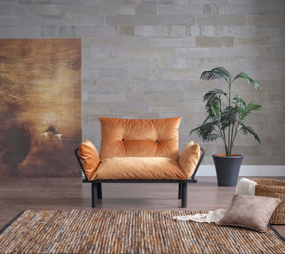 Sona Futon Loveseat - Mustard