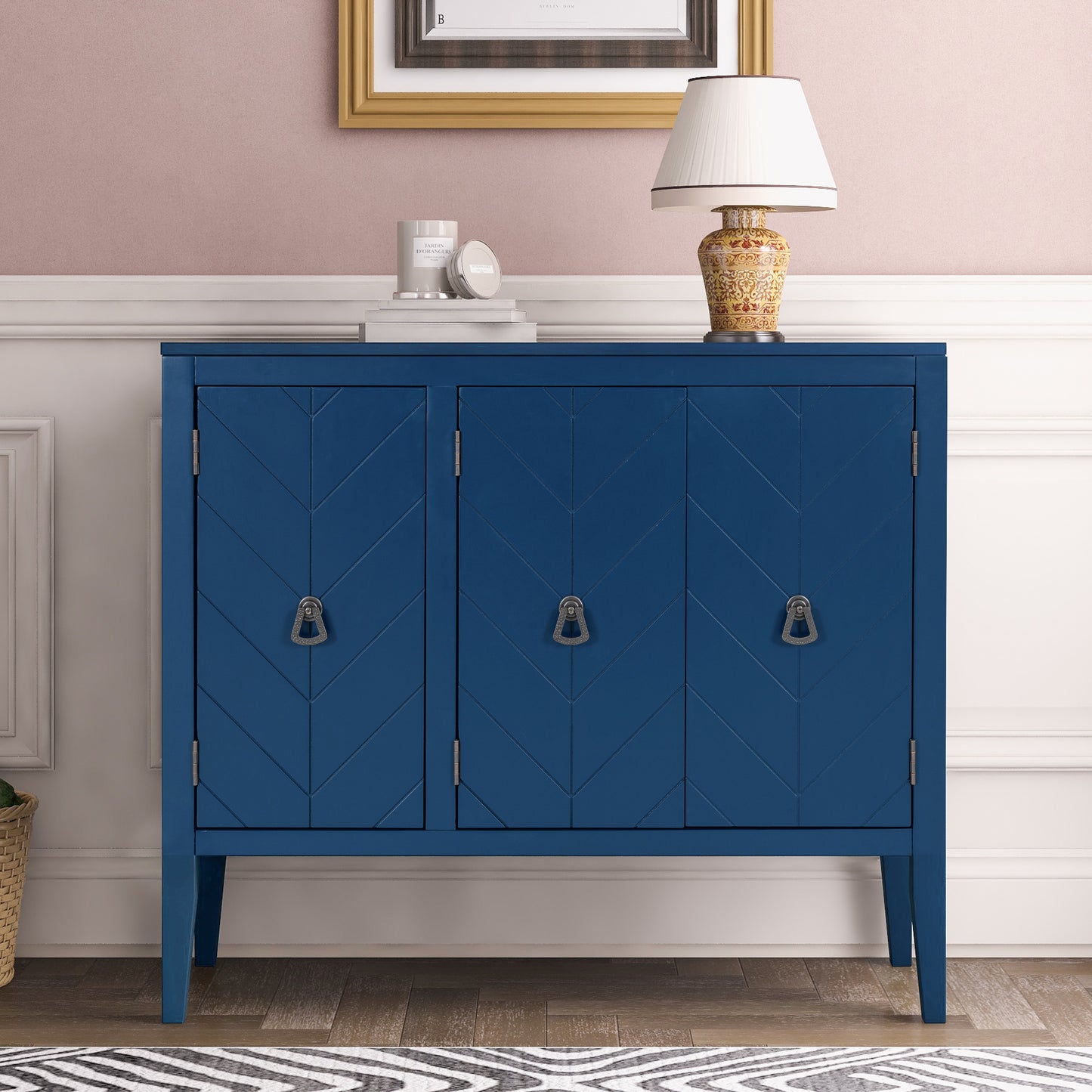 Delena Accent Storage Cabinet - Navy Blue