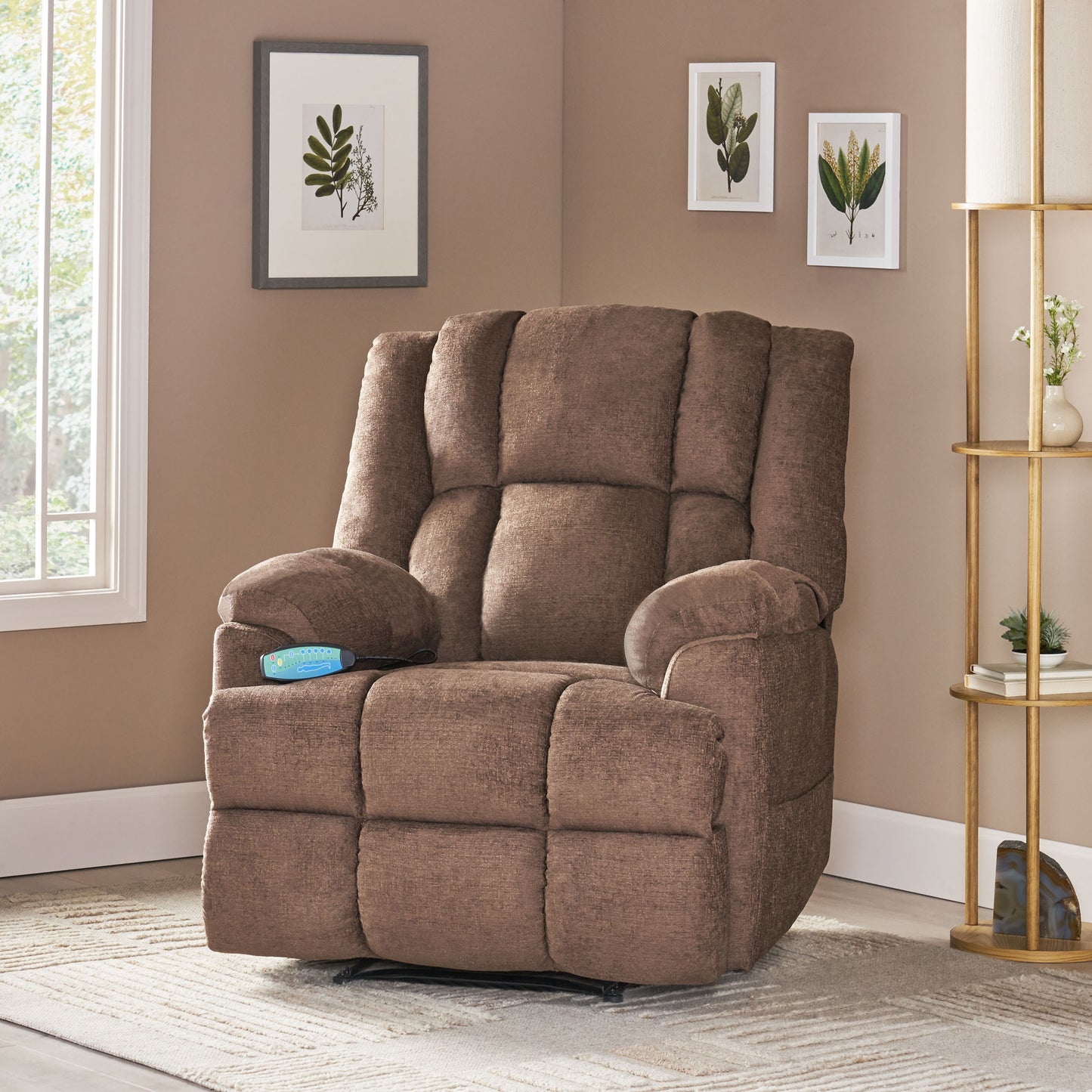 Anika Massage Recliner Chair - Brown