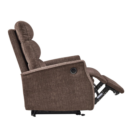 Quinn Power Recliner Single Chair - Brown