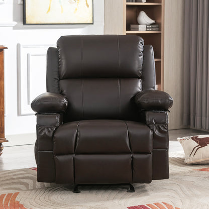 Marta Power Recliner with Massage and Heat - Brown