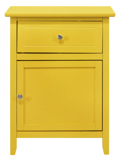 Izzy 1 Drawer 1 Door Nightstand - Yellow