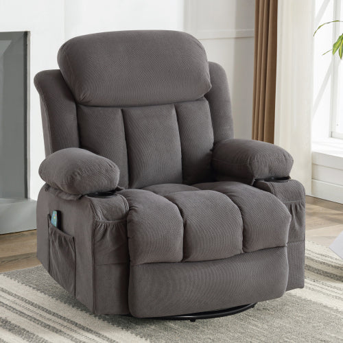 Vanbow Recliner Chair Massage Heating with USB - Gray