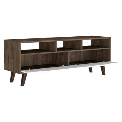 Oslo TV Stand - Dark Brown/White