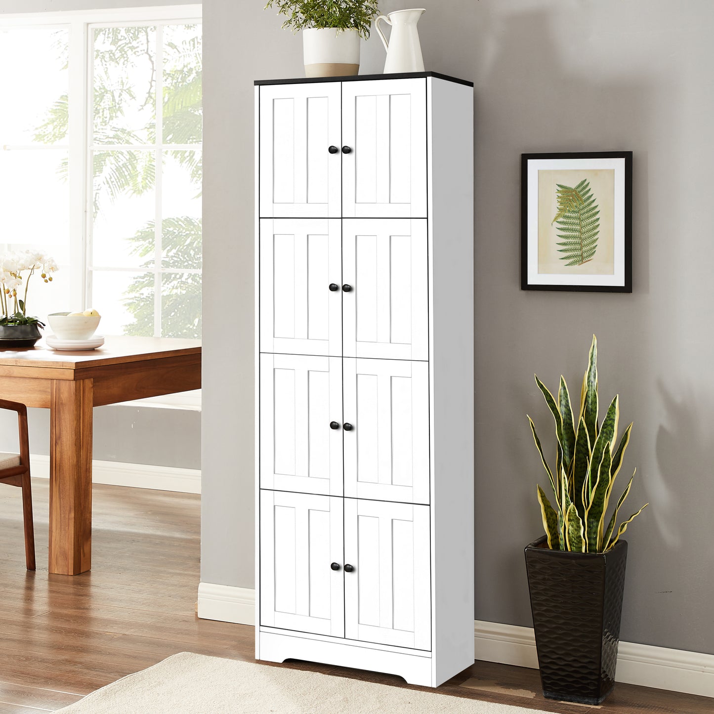 Moore Tall Storage Cabinet - White