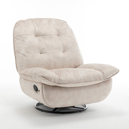 Tate Swivel Gliding Rocking Chair - Ivory