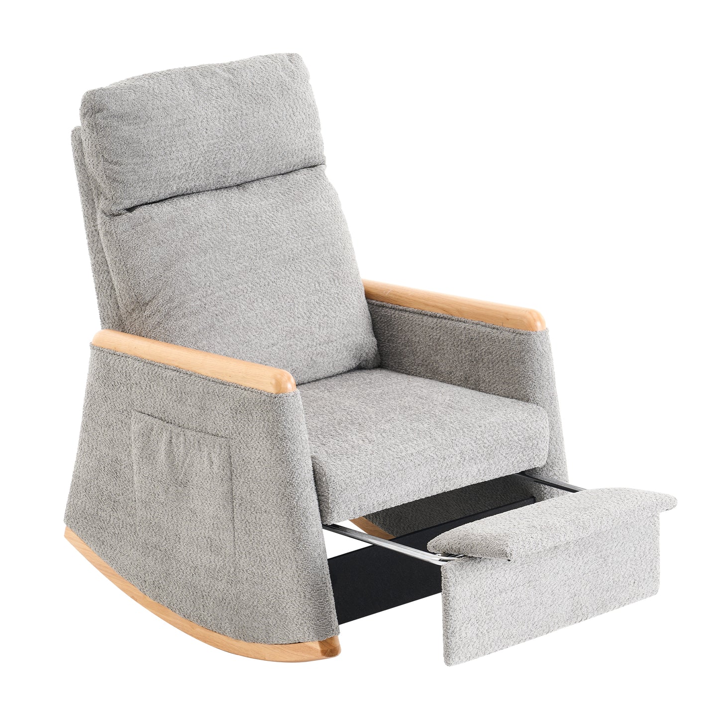 Sion II Accent Rocking Chair with Footrest - Gray