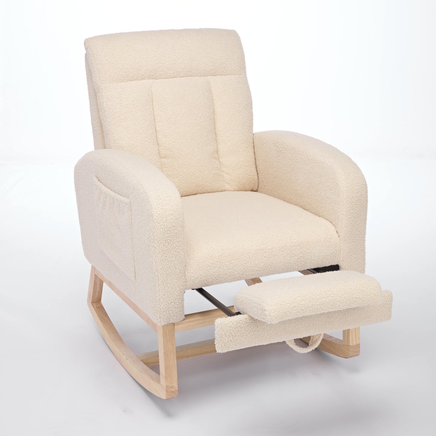 Parker II Modern Accent Rocking Chair - Beige