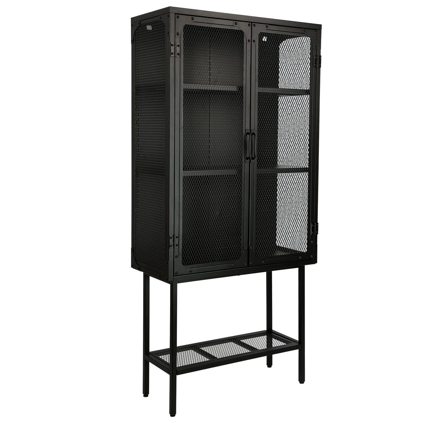 Laso II Mesh Door Cabinet - Black