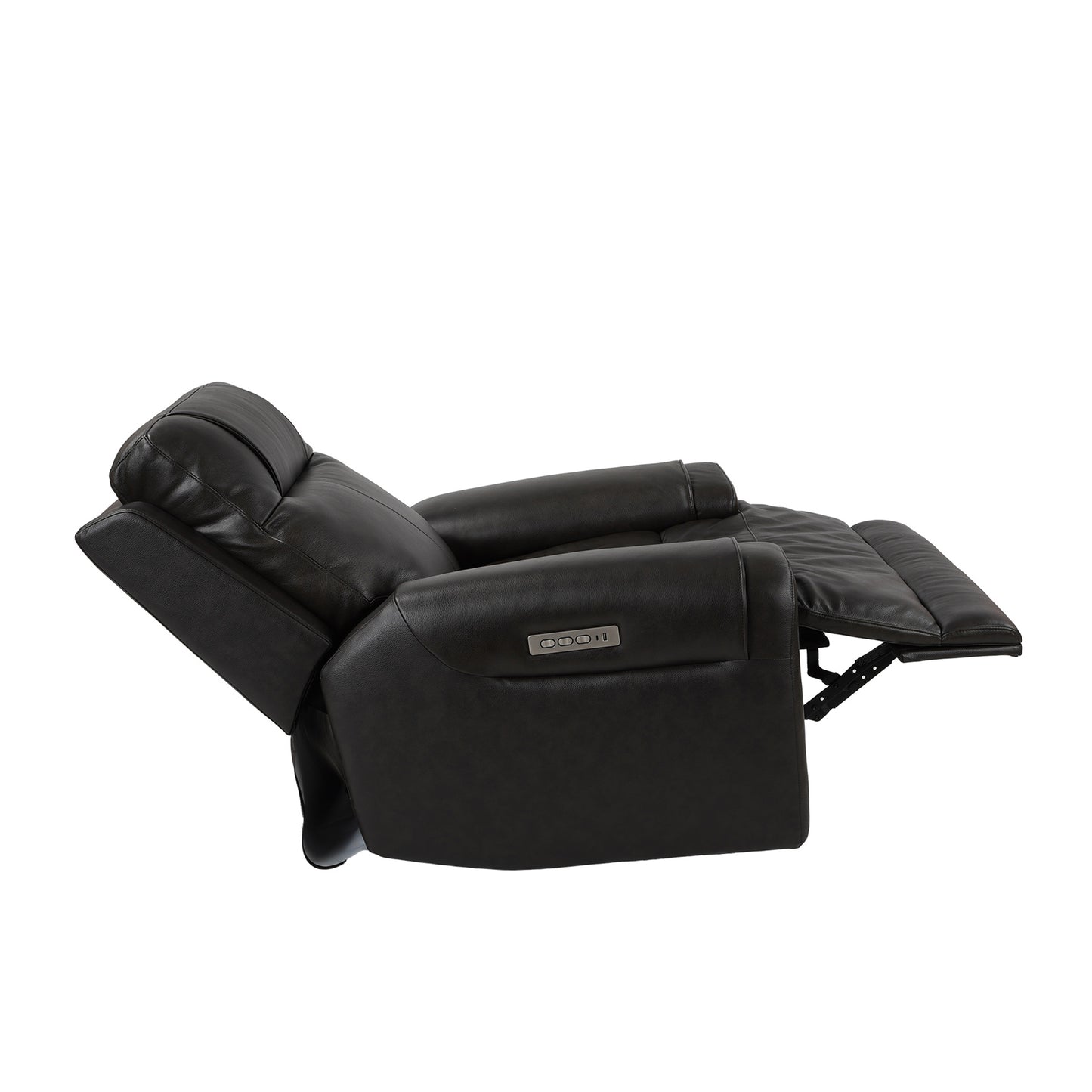 Zarno Genuine Leather Power Recliner  - Black