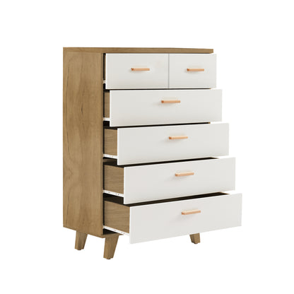 Olson II Drawer Dresser Cabinet - White Oak