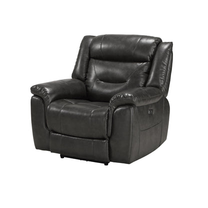 Salazar Power Recliner with USB Port - Gray