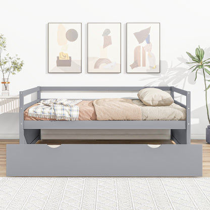 Zim Twin Size Daybed with Twin Size Trundle - Gray