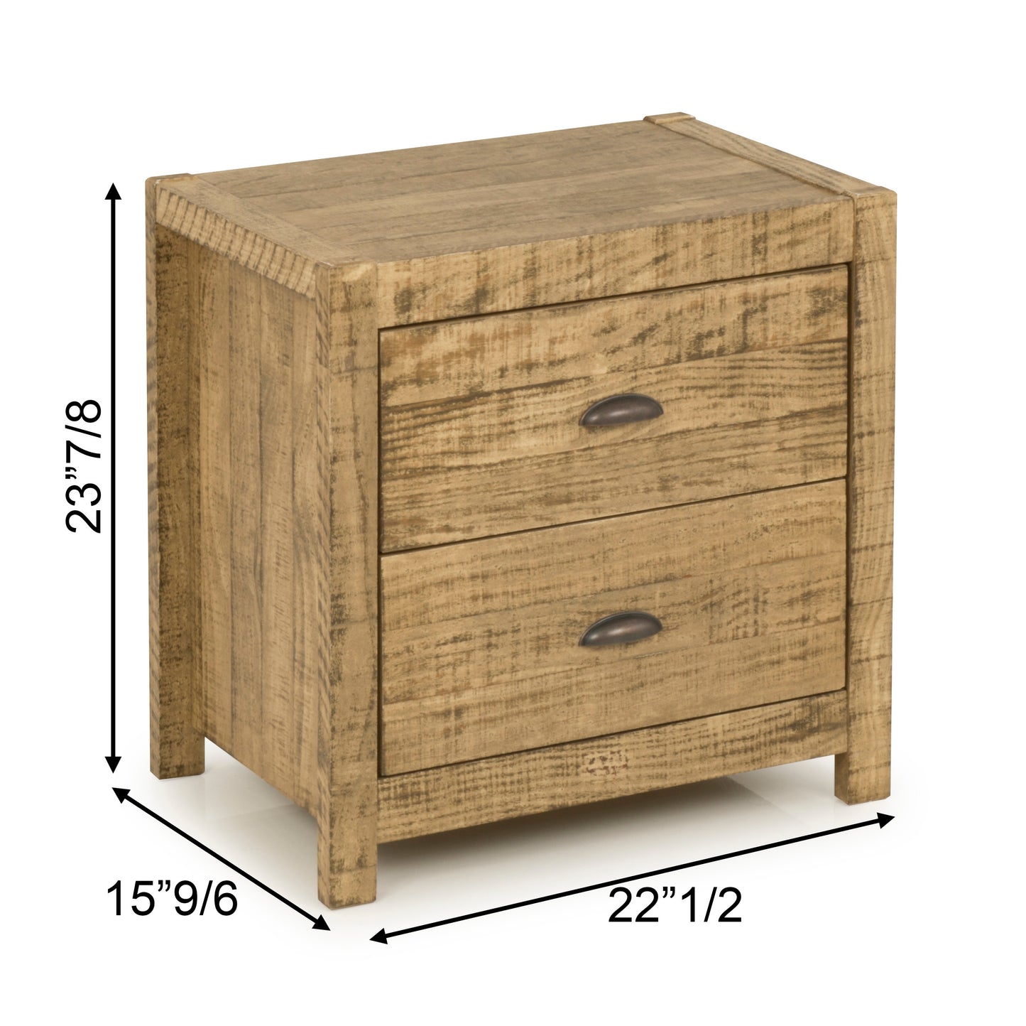 Yeti Solid wood Nightstand - Walnut