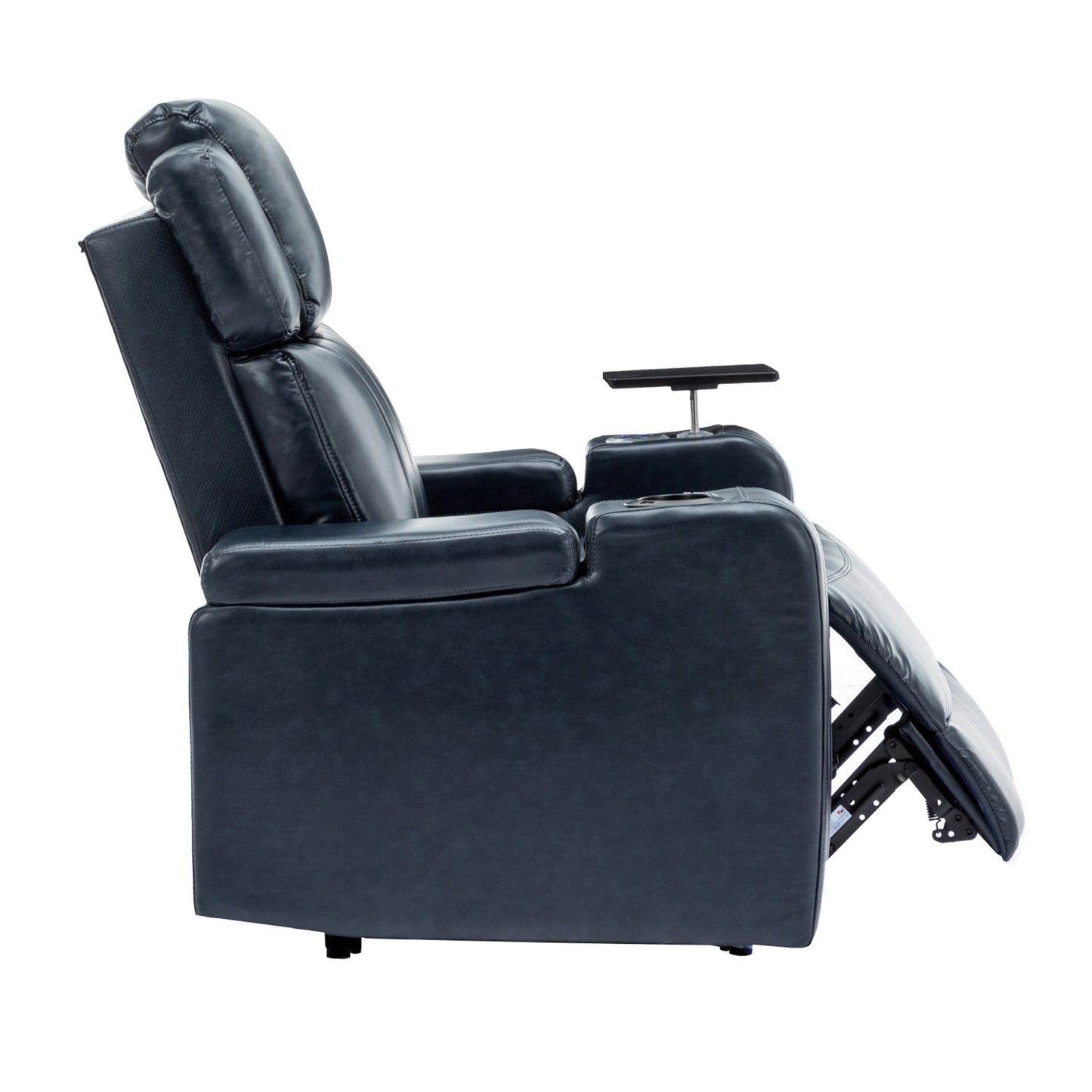 Xavier PU Leather Power Recliner - Blue