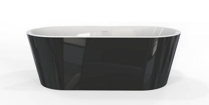 Veno 60" Acrylic Freestanding Soaking Bathtub  - Black