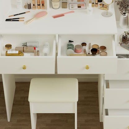 Zamo Vanity Desk with Mirror and Lights